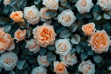 Floral neutral aesthetic background.