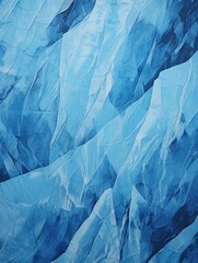 Glistening Glacier Terrains: Vast Icy Stretches and Blue Hues Canvas Print Landscape