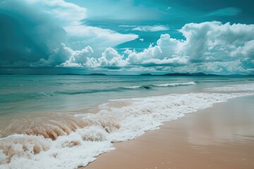 Tranquil beach and ocean scene