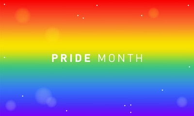 Obraz premium LGBT Pride Month in June. Lesbian Gay Bisexual Transgender. Celebrated annual. LGBT flag. Rainbow love concept. Human rights and tolerance. Poster, card, banner and background. Vector ilustration