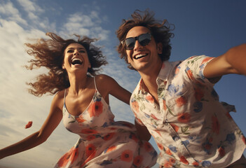 couple on a sunny day ai generative art