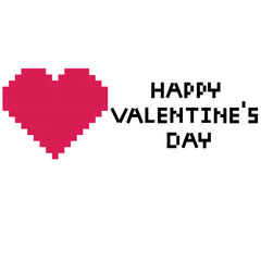 pixel art valentine day.