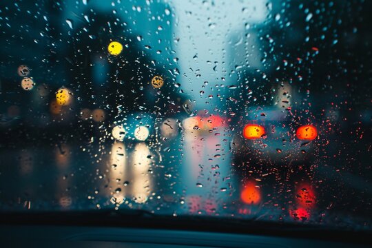 rainy day sentimental mood cityscape aesthetic vibes in the car cloud dreamy cinematic background