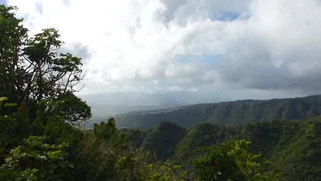 Honolulu View from Tantalus Mountain Bridge