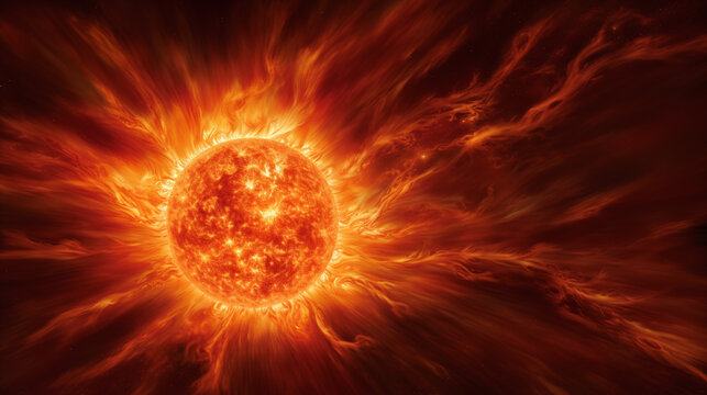 A Colossal Eruption from the Sun: Fiery Plasma Waves Cascading Across the Void of Space