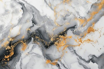 White, gold, grey, anthracite marble texture background with Generative AI technology