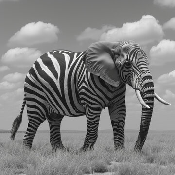 elephant zebra