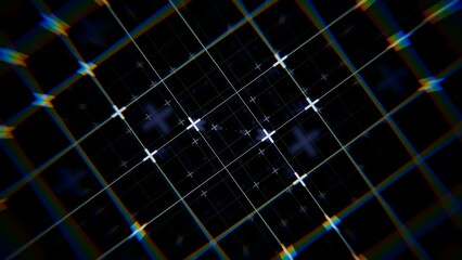 3d Abstract Technology Network Background. Glow science mathematics squared checkred information Disco music futuristic template