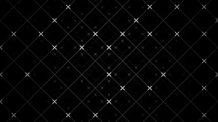 3d Abstract Technology Network Background. Glow science mathematics squared checkred information flying from black