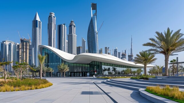 Dubai, UAE, February 9, 2021. Dubai museum from sheikh zayed road