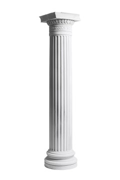 Isolated marble column on transparent background, PNG