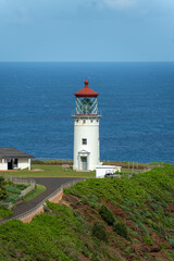 Fototapeta na wymiar a lighthouse on the Hawaiian cliffs