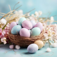 Obraz na płótnie Canvas colorful chocolate easter eggs