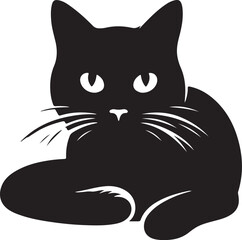 black cat silhouette image