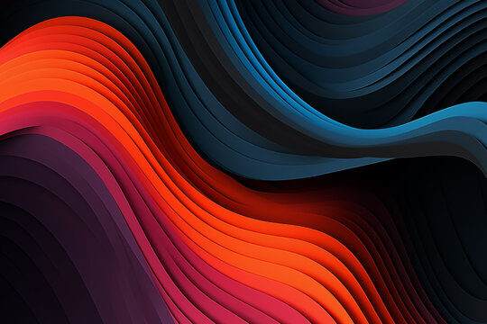 Colorful wallpaper image depicting diferent colorful shapes