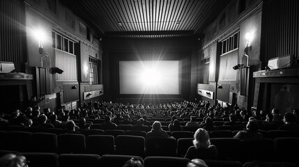 Host a silent film festival with classic movies from the silent era. The absence of people in the auditorium enhances the quiet, nostalgic atmosphere. Generative AI