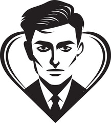 Enchanting Love Intricate Vector Design for the Affectionate Harmonious Hearts Man in Love Logo with a Musical Twist