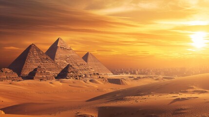 Pyramids in the sun