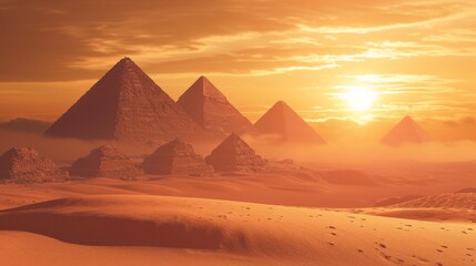 Fototapeta na wymiar Pyramids in the sun