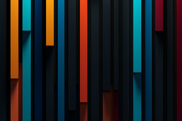 Colorful wallpaper image depicting diferent colorful shapes