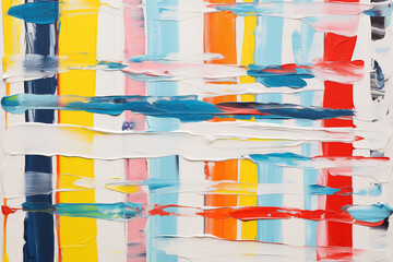 Colorful wallpaper image depicting diferent colorful paint strip shapes	