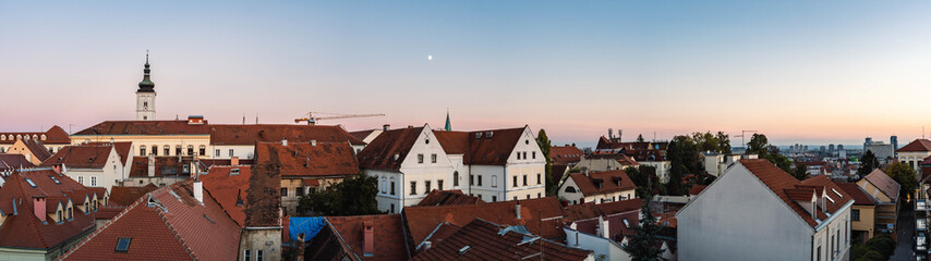 Eastern European Rooftops at Dusk