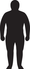 Fit Futures Human Logo Vector Advocating Anti Obesity Measures Svelte Strategies 90 Word Emblem for Black Iconic Obesity Awareness