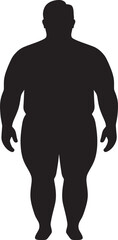 Revitalize Black Iconic Emblem for Obesity Awareness in 90 Words Wellness Wonders Human Logo Vector for Obesity Intervention