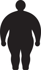 Fit Foundations 90 Word Emblem in Black for Obesity Awareness Obesity Odyssey Human Logo Vector for Wellness Revolution