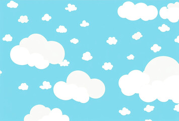 pattern with clouds, vector image Cloud background vector, cute desktop, Website, application, game template. Computer, laptop wallpaper, backdrop. Design for landing, AI generated,