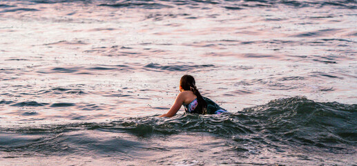 boogie boarding in the hawaiian ocean