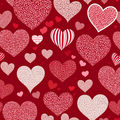 seamless pattern with hearts