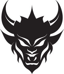 Oni Head Silhouette Stylish Black Logo Vector Intricate Oni Profile Icon Noir Inspired Design