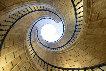 spiral staircase of   the old convent of Santo Domingo de Bonaval