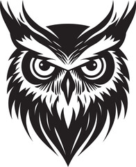 Moonlit Owl Graphic Stylish Black Illustration with Elegant Owl Design Eagle eyed Insight Elegant Vector Art with Noir Owl Emblem