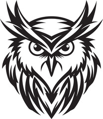 Shadowed Owl Graphic Chic Vector Logo for a Captivating Brand Image Night Watch Noir Inspired Black Icon with Owl Illustration