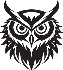 Eagle eyed Wisdom Intricate Vector Owl Illustration Wise Guardian Emblem Elegant Black Icon with Noir Black Touch