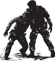 Onyx Justice Police and Violent Clash in Vector Fury Unveiled Dark Emblem for Police and Violence