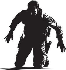 Intrepid Vengeance Black Icon for Police and Violence Blaze Unleashed Police Wrath and Violent Encounter