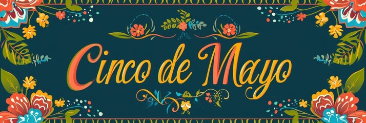 Cinco de Mayo, federal holiday in Mexico. Fiesta banner and poster design