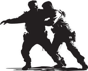 Raging Shadows Police Force and Violent Fury Emblem Vengeful Vigilantes Black Iconic Police and Wrath