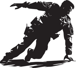 Fototapeta premium Turbulent Retaliation Black Rage Vector for Law Rebellion Resilience Police and Violence Icon