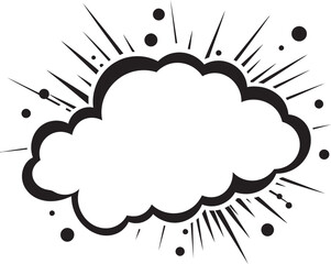 Dynamic Discourse 80 Words Pop Culture Cloud Logo Design Whirlwind of Words PopArt Comic Speech Bubble in 80 Words