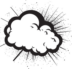 80 Word Extravaganza Pop Culture Speech Bubble Icon Monochromatic Marvel 80 Words in a PopArt Cloud Logo
