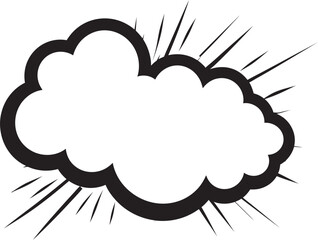 Retro Revelry PopArt Speech Bubble Black Logo in 80 Words Speech Bubble Showcase 80 Word Iconic Design Charm