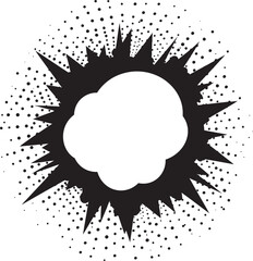 Retro Rhetoric PopArt Speech Bubble Icon Design Word Wonderland Dynamic Black Speech Cloud Vector