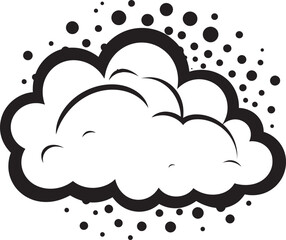 Whirlwind Wording Vector PopArt Comic Bubble Design Balloon Banter PopArt Speech Cloud Logo in Black