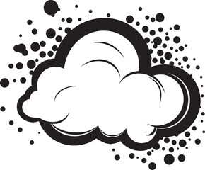 Captivating Chat Vector Black Speech Bubble Emblem Word Wonderland PopArt Speech Cloud Emblem in Black