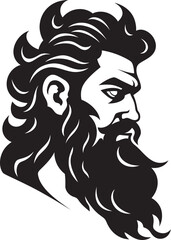 Poseidons Embrace Vector Logo in Elegant Black Unveiled in 80 Words Ocean Ruler Poseidons Regal Emblematic Black Icon Design