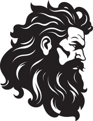 Trident Triumph Poseidons Iconic Black Emblematic Design in 80 Words Poseidons Majesty Black Iconic Vector Logo Resplendent in 80 Words